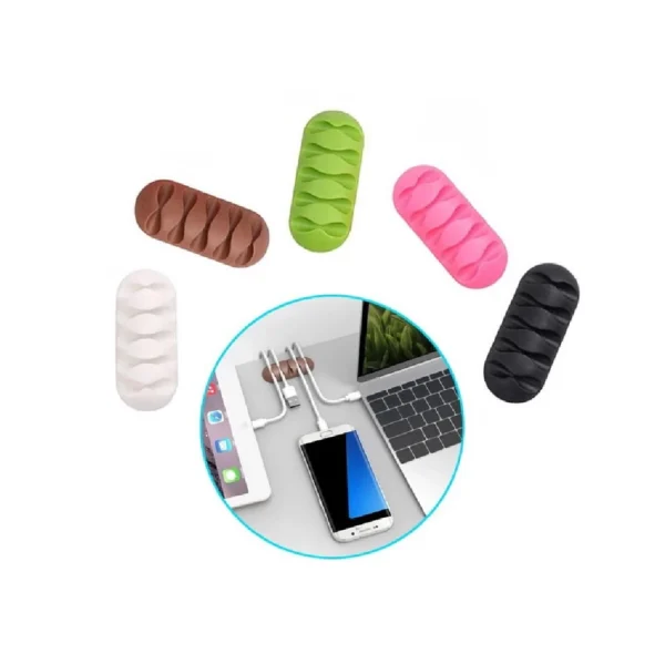 Desktop Cable Winder Phone Earphones Clip Organizer
